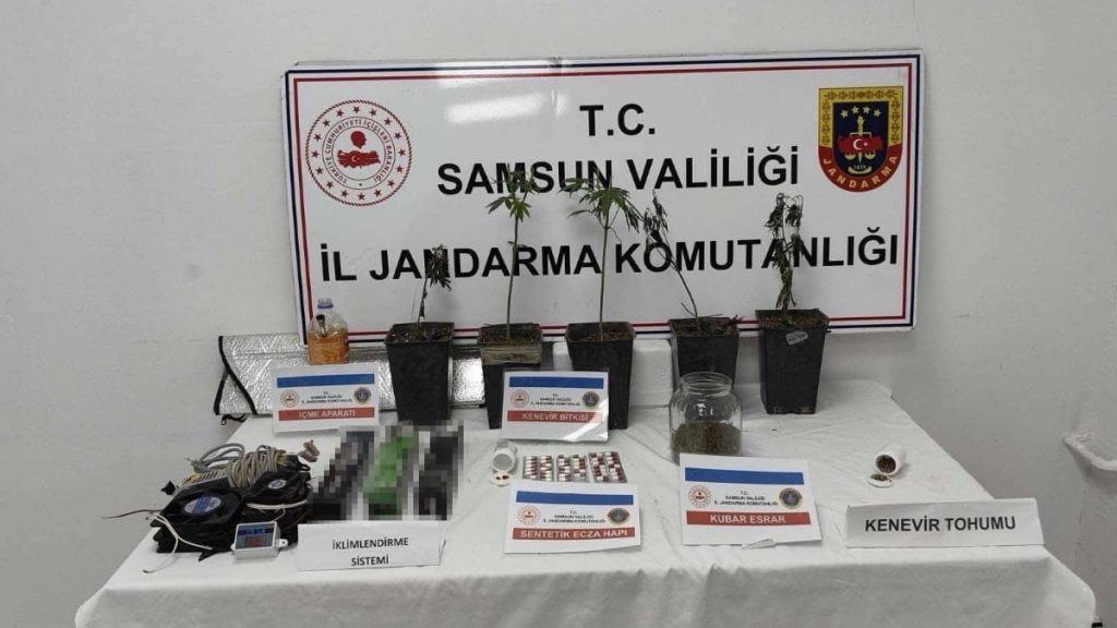 Samsun’da jandarmadan uyuşturucu operasyonu