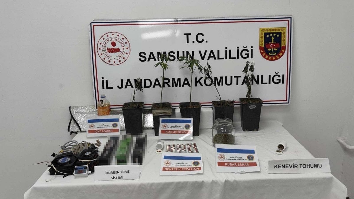 Samsun’da jandarmadan uyuşturucu operasyonu
