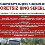 Büyükşehir’den Bayram’da Mezarlıklara Ücretsiz Ulaşım Hizmeti