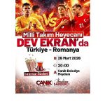 Canik’te Milli Maç Coşkusu Dev Ekranda Yaşanacak