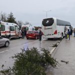 Çorum’da yolcu otobüsü ile minibüs çarpıştı: 7 yaralı