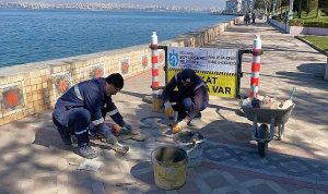 Değirmendere sahilinde hummalı çalışma