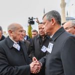 Devlet Bahçeli ile Özgür Özel, şehit cenazesinde bir arada