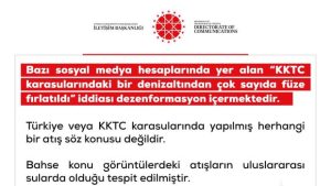 DMM’den “KKTC’de denizaltından füze fırlatıldı” iddiasına yalanlama
