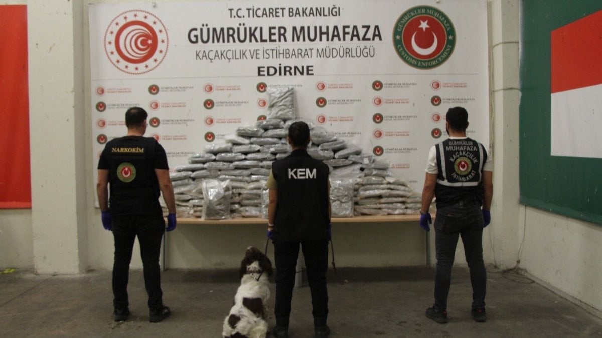 Edirne sınır kapısında narkotik operasyonu: 54 milyon değerinde uyuşturucu ele geçirildi