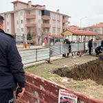 Erzincan’da inşaat alanında doğalgaz hattı koptu