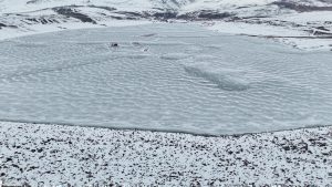 Erzurum’da Demirdöven Barajı buz tuttu
