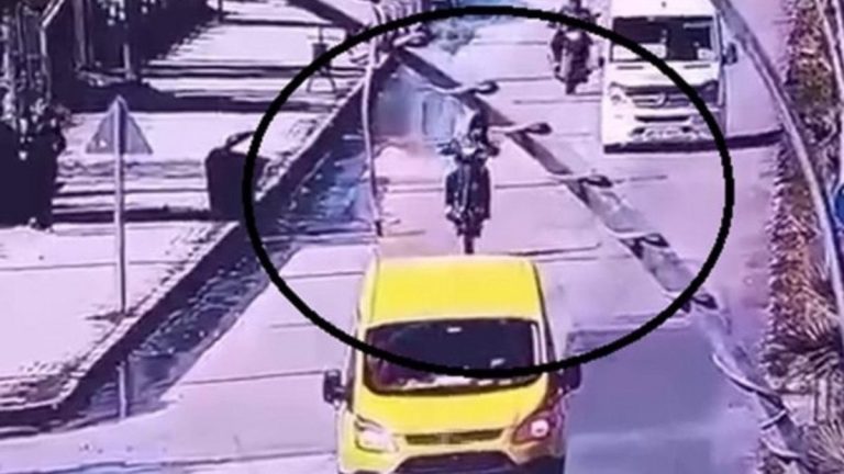 Hatay’da ön kaldıran motosikletliye 46 bin lira ceza