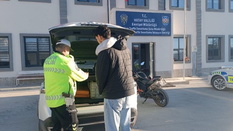 Hatay’da trafiği tehlikeye atan sürücüye 46 bin TL para cezası kesildi