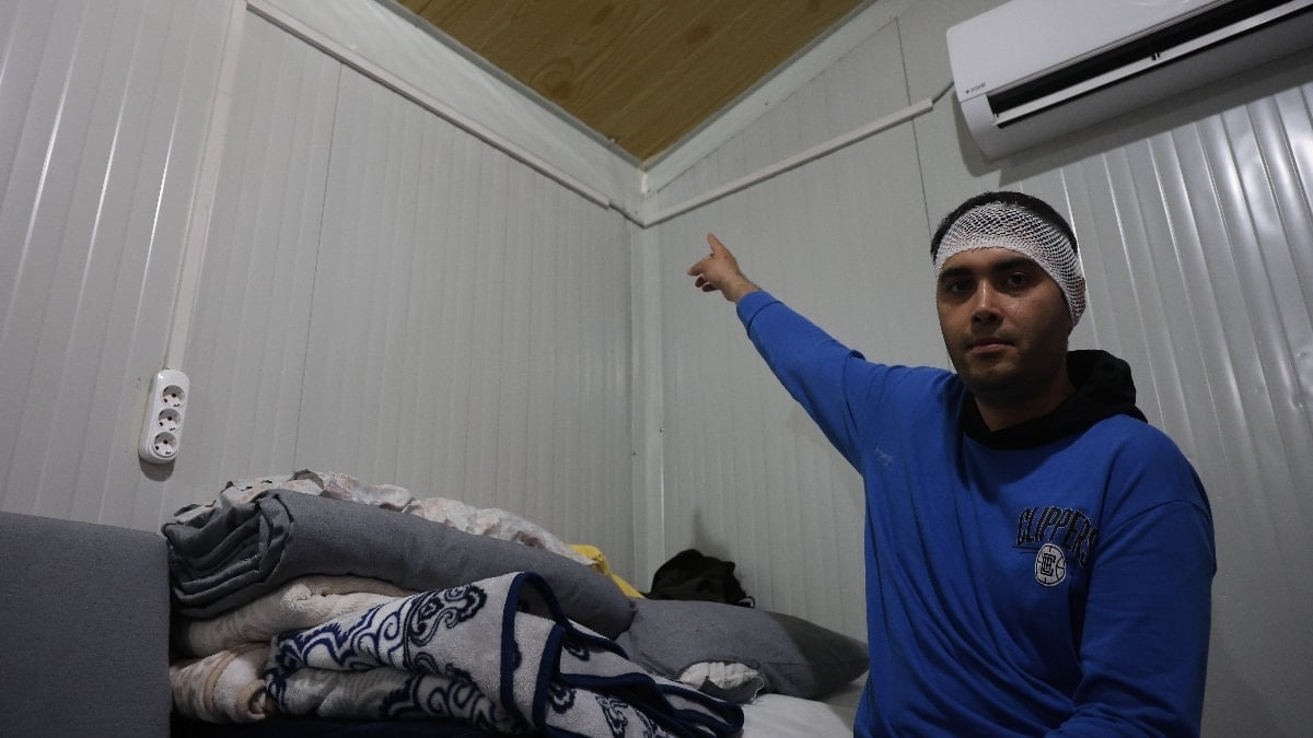 Hatay’da yorgun mermi başına isabet etti