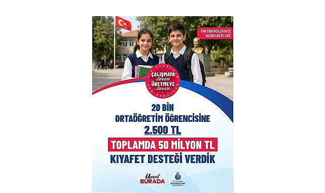 İBB’den 20 Bin Öğrenciye Kıyafet Yardımı