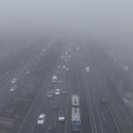 İstanbul Haliç’te etkili olan sis havadan görüntülendi