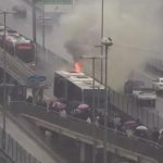 İstanbul’da metrobüste yangın çıktı