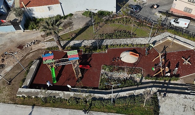 Konak’ın göz bebeği Narin Parkı’na yağmur bahçesi