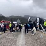 Konya’da yolcu otobüsü devrildi: Çok sayıda yaralı