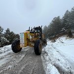 Manisa Büyükşehir Belediyesinden Spil Dağı’nda Kar Mesaisi