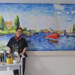 Mersin’de ressam, hastane duvarlarını sanatla renklendirdi