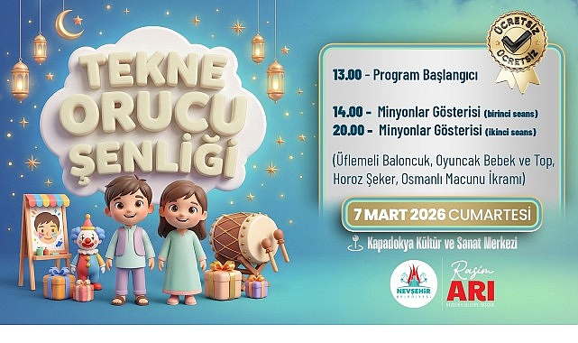 Nevşehir’de Tekne Orucu Şenliği ve Müzikal Tiyatro Düzenlenecek