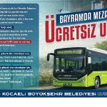 Ramazan Bayramı’nda toplu ulaşım ücretsiz