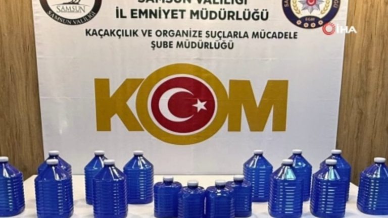 Samsun’da sahte alkol operasyonu: 70 litre etil alkol ele geçirildi