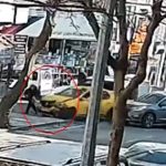 Tekirdağ’da yaşlı kadın, kontrolden çıkan araçtan son anda kurtuldu