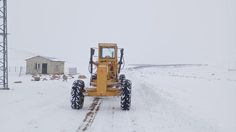 Van’da kardan kapanan yolları açmak için çalışmalar sürüyor