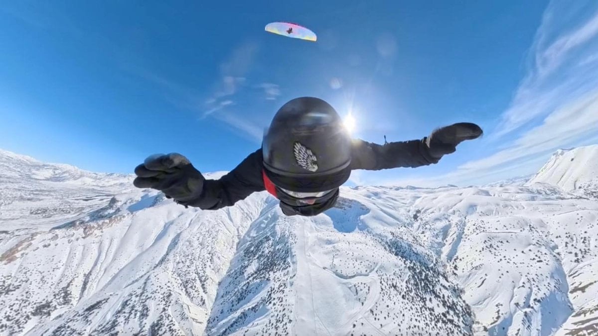 ‘Yarasa Adam’ Ergan Dağı’nda havalandı