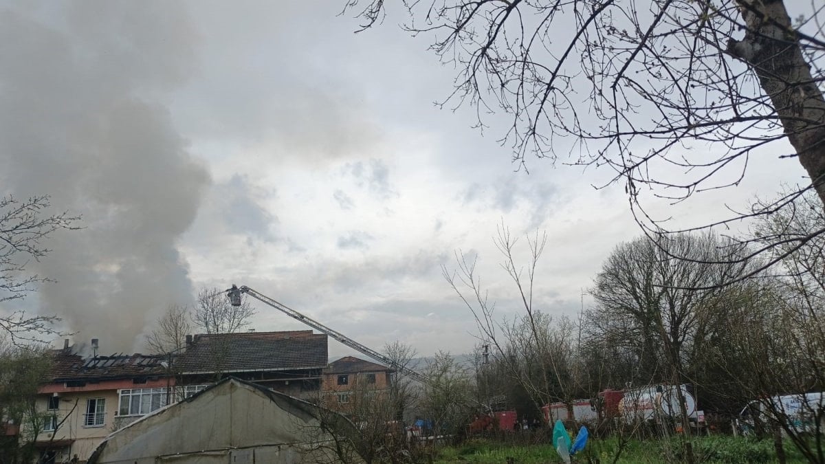 Zonguldak’ta doğal gaz patlaması sonucu bir evde yangın çıktı