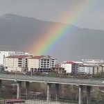 Bingöl’de yağmur sonrası gökkuşağı görsel şöleni