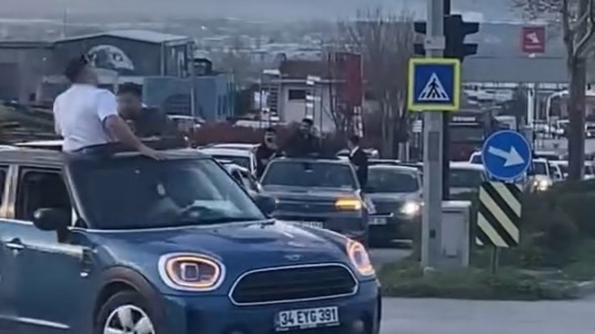 Bursa’da düğün konvoyu tehlike saçtı