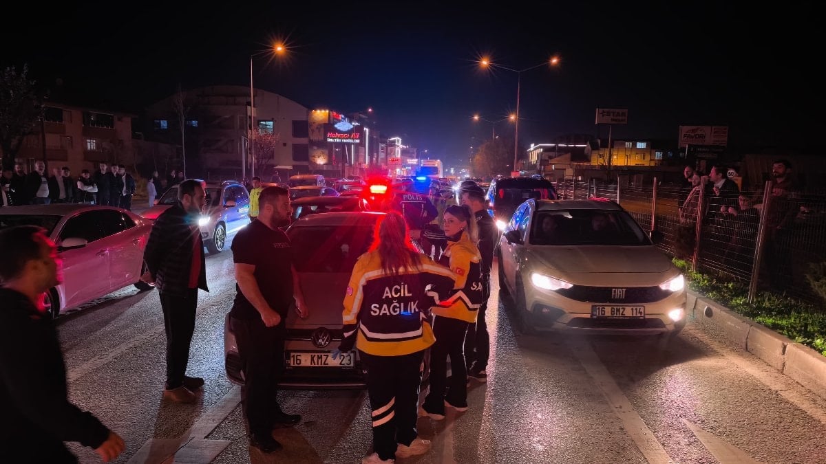 Bursa’da kaza sonrası ortalık karıştı: Sürücüye uyuşturucu testi yapıldı