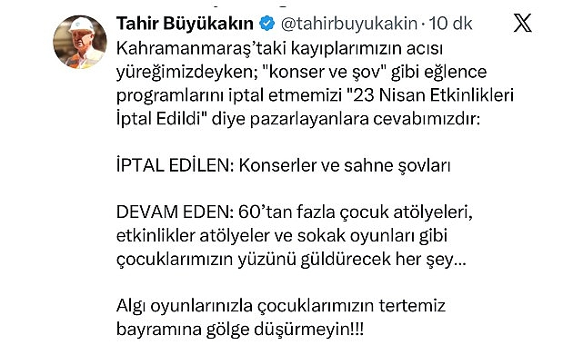 Büyükakın: ‘Algı oyunlarınızla çocuklarımızın tertemiz bayramına gölge düşürmeyin’