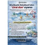 Büyükşehir’den üreticilere “zirai don” uyarısı