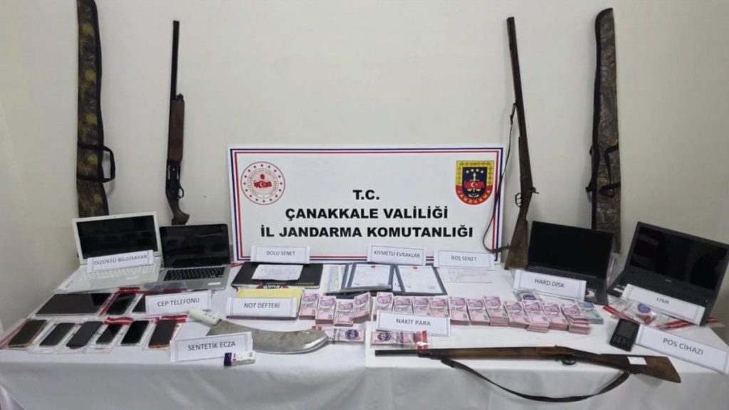 Çanakkale merkezli tefecilik operasyonu: 19 gözaltı