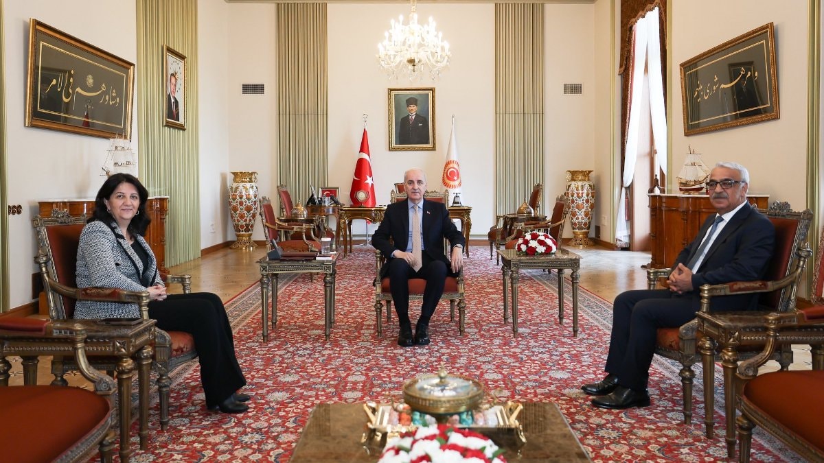 DEM Parti heyeti, TBMM Başkanı Numan Kurtulmuş ile görüştü