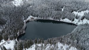 Nisan sürprizi: Karagöl Sahara Milli Parkı beyaza teslim