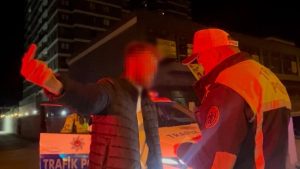 Tekirdağ’da alkollü sürücü polise yalvardı